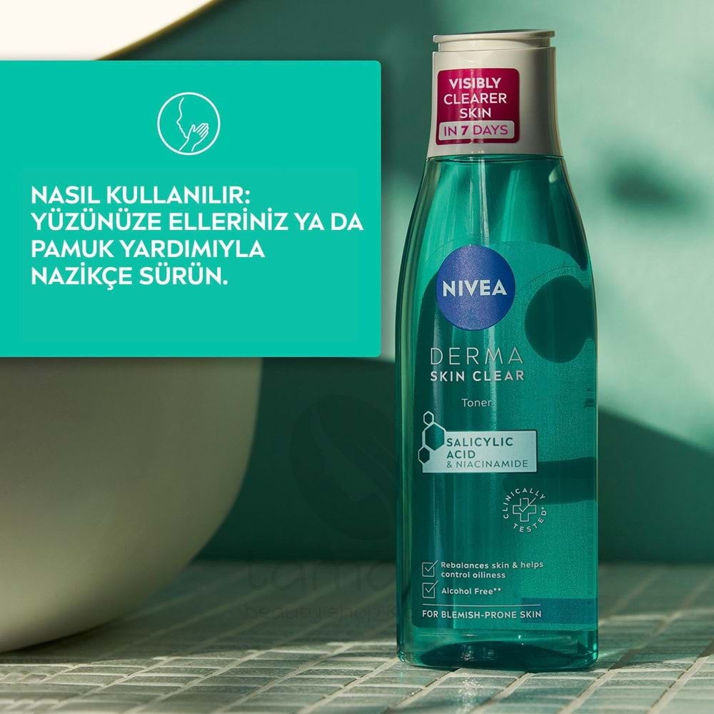 Nivea Derma Skin Clear Sivilce Karşıtı Niasinamid Ve Salisilik Asit (BHA) Tonik 200ml