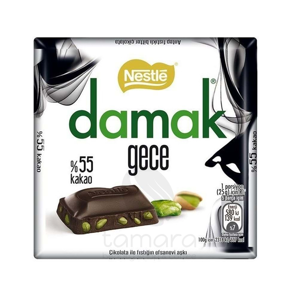 Nestle Damak Gece 60gr Fıstıklı Bitter Çikolata