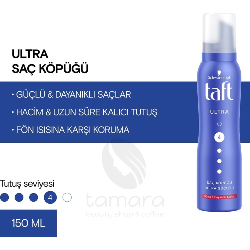 Taft Saç Köpüğü Ultra Güçlü 150 ml