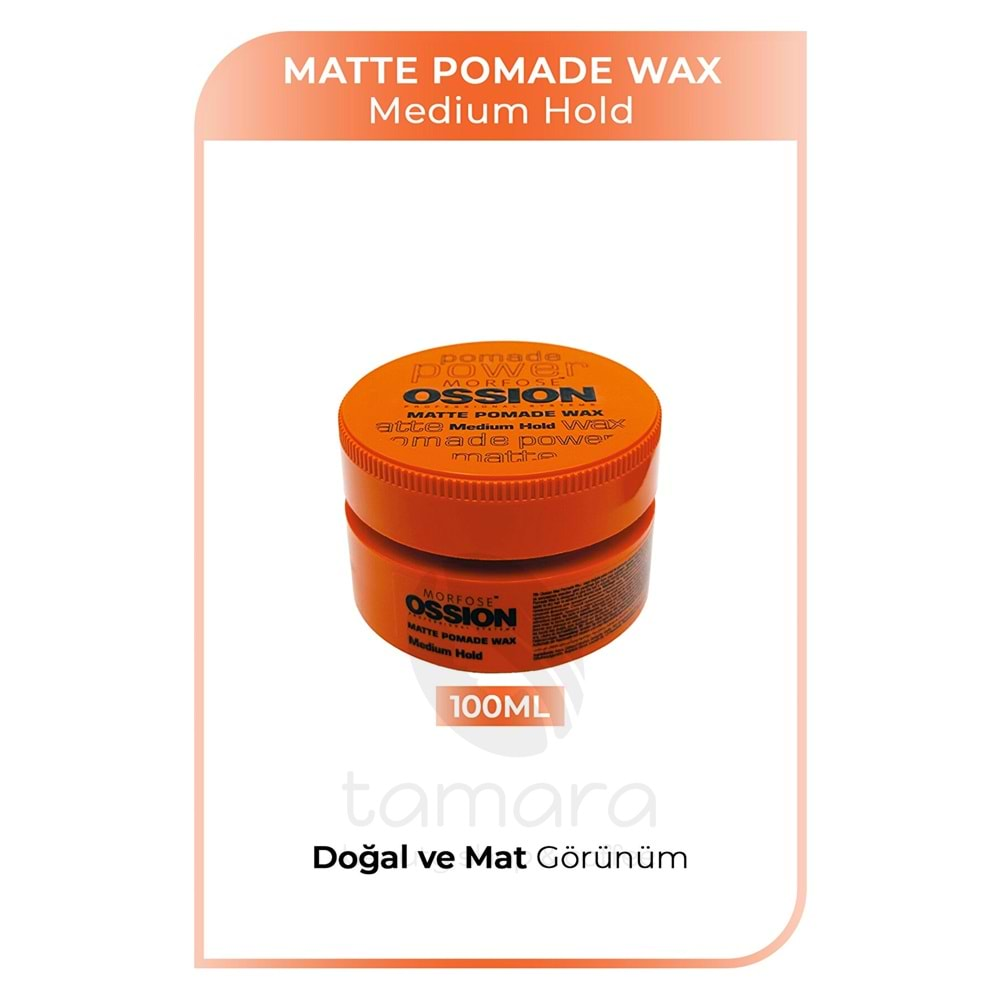 Morfose Ossion Medium Hold Pomade Krem Mat Wax 100 ml