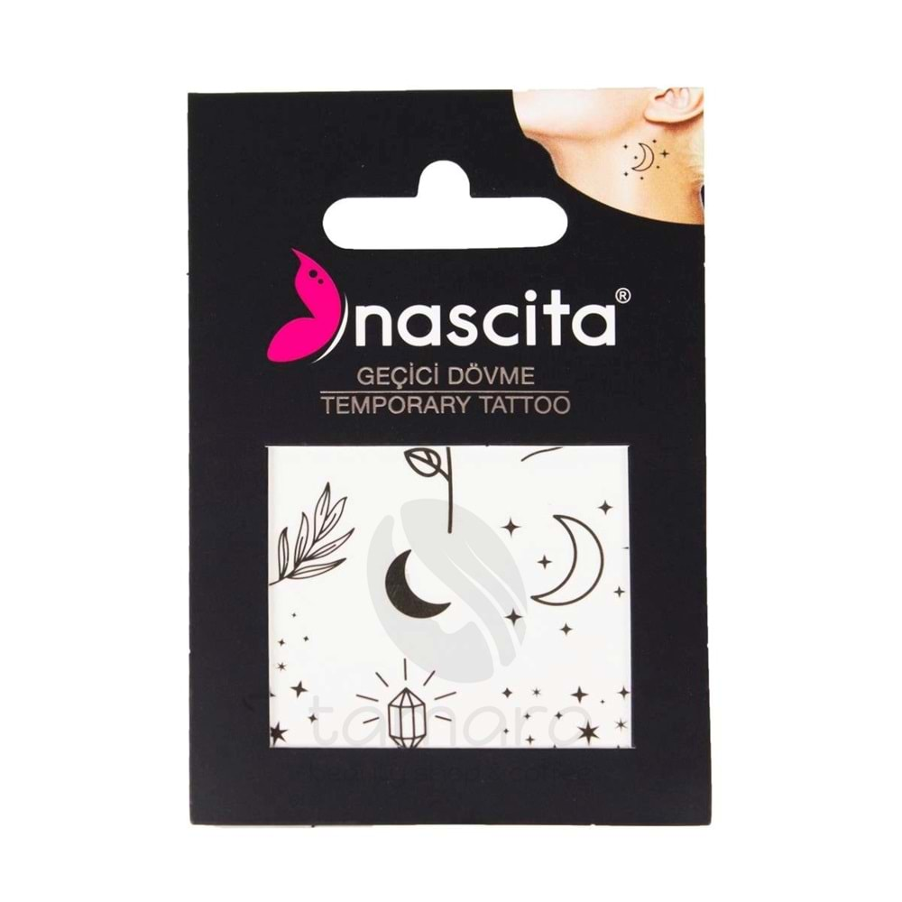 Nascita Yüz Sticker Geçici Dövme Rose & Stars Sticker - 19