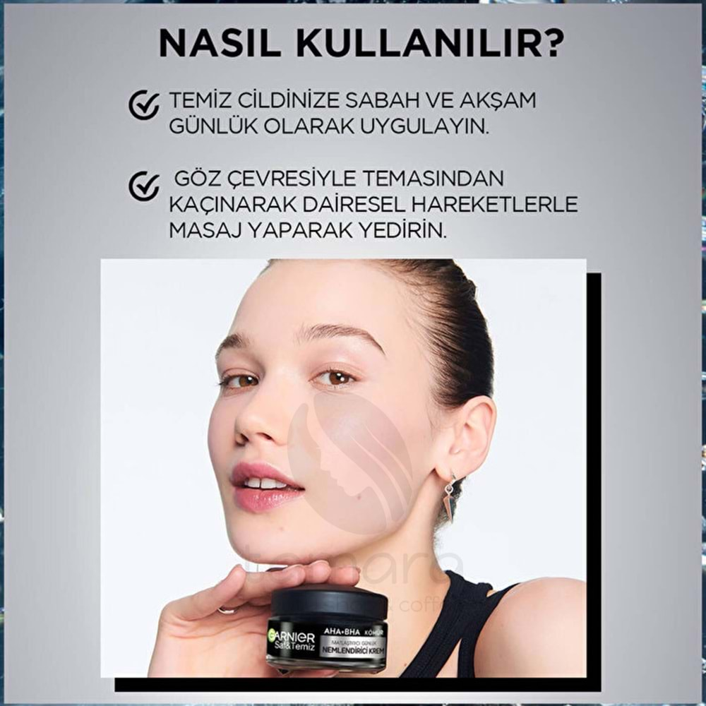 Garnier Saf ve Temiz Kömür Matlaştırıcı Günlük Nemlendirici Krem 50 ml