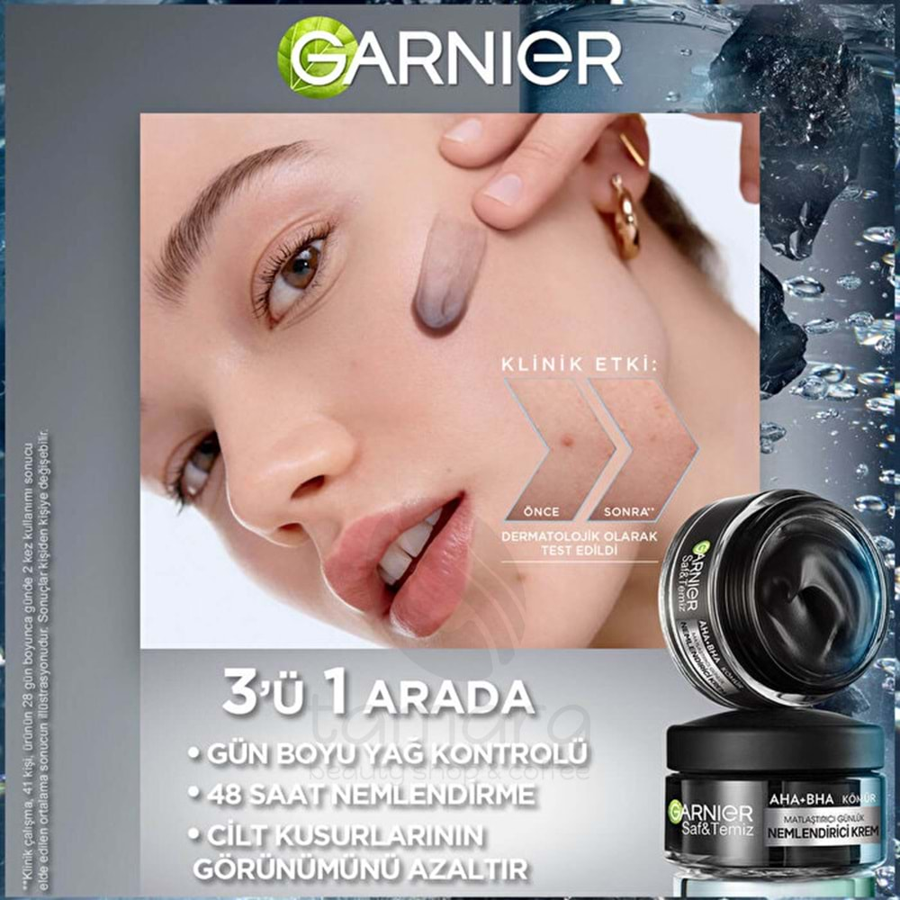 Garnier Saf ve Temiz Kömür Matlaştırıcı Günlük Nemlendirici Krem 50 ml