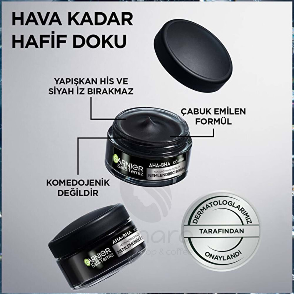 Garnier Saf ve Temiz Kömür Matlaştırıcı Günlük Nemlendirici Krem 50 ml