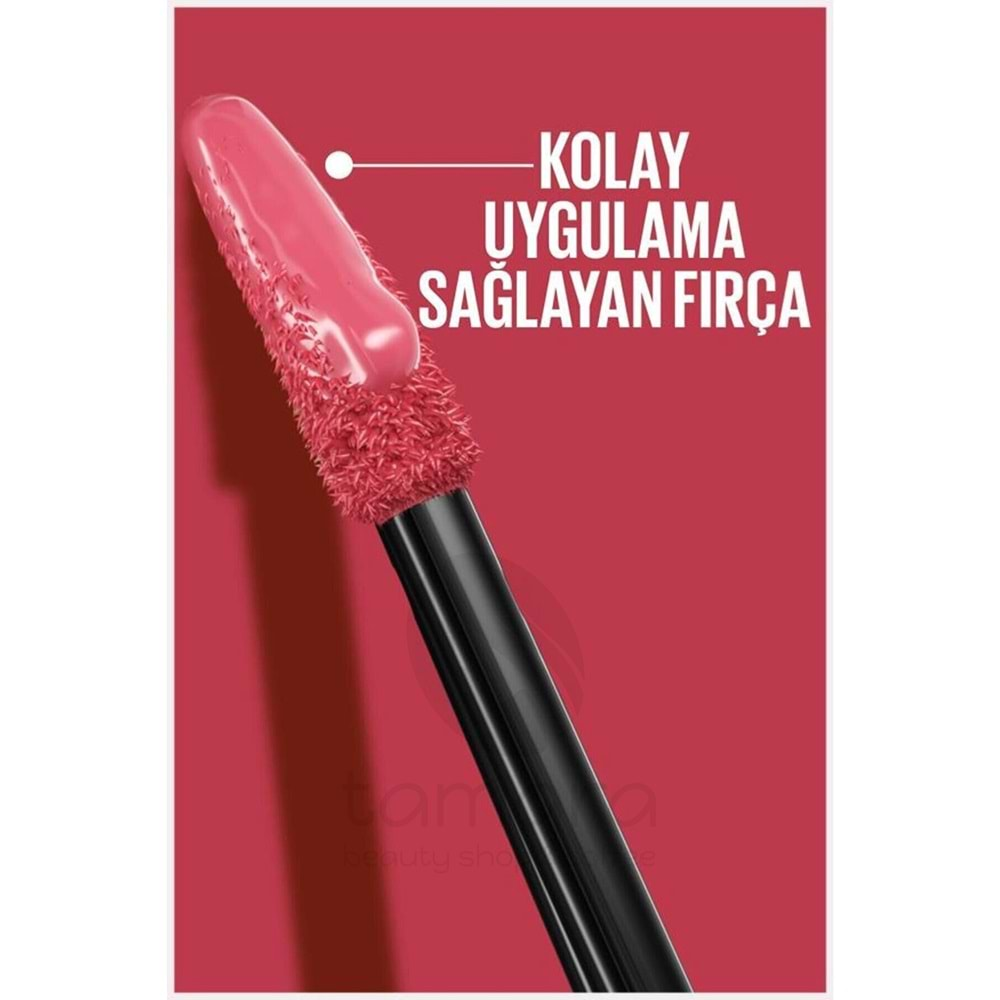 Maybelline New York Super Stay Vinyl Ink Uzun Süre Kalıcı Likit Parlak Ruj 155 Upbeat