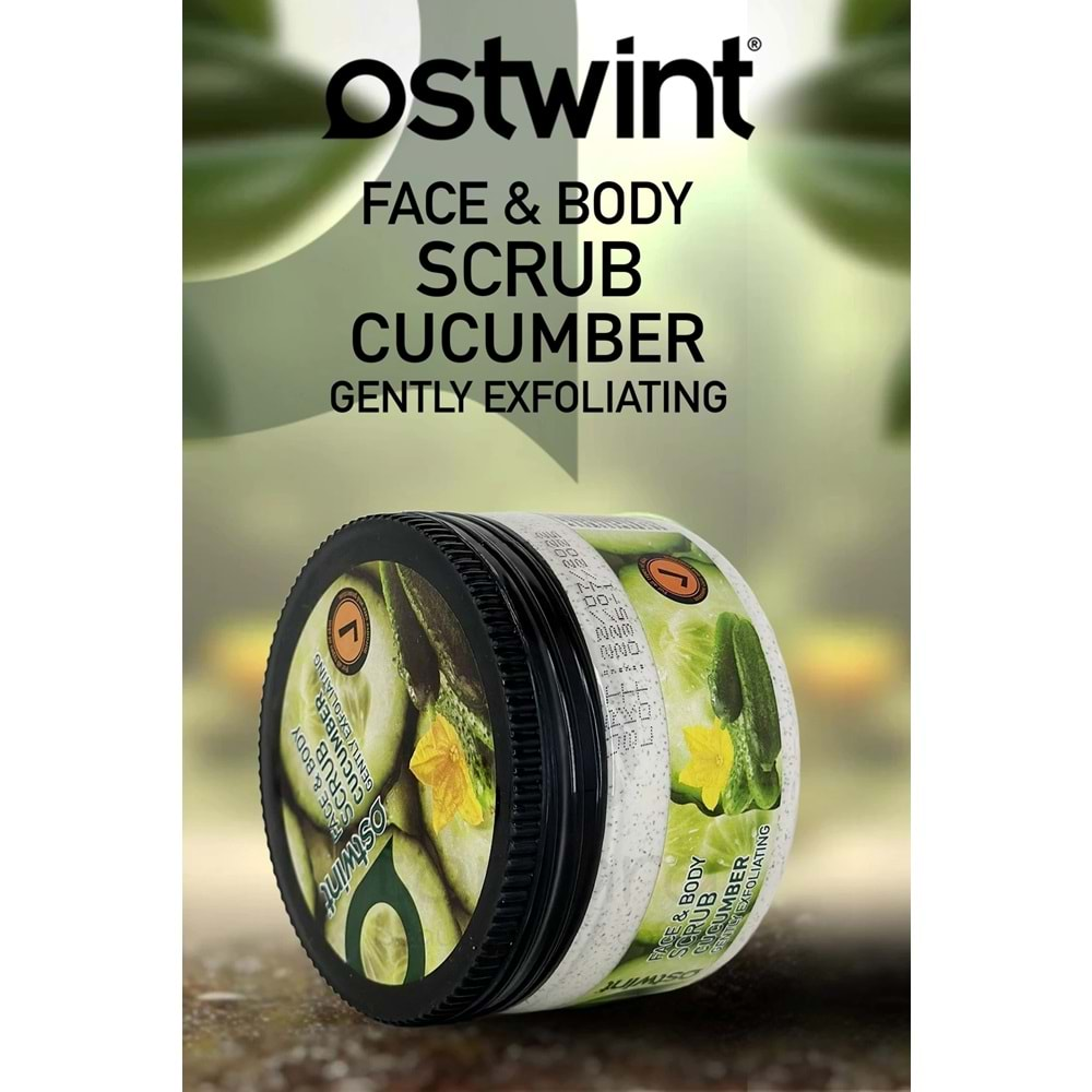 Ostwint Scrub Salatalık Cucumber Özlü Vücut Peelingi 300 ml