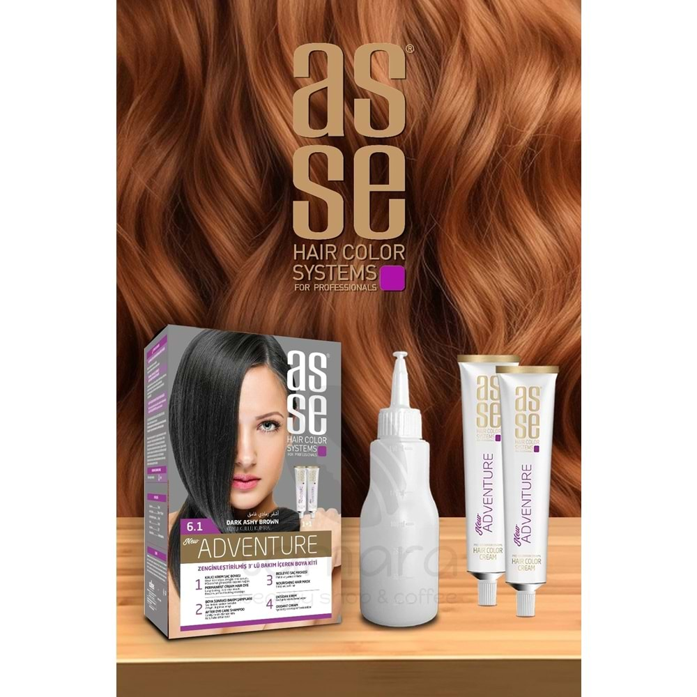 Asse 6.1 Koyu Küllü Kumral 50+50ml Set Boya