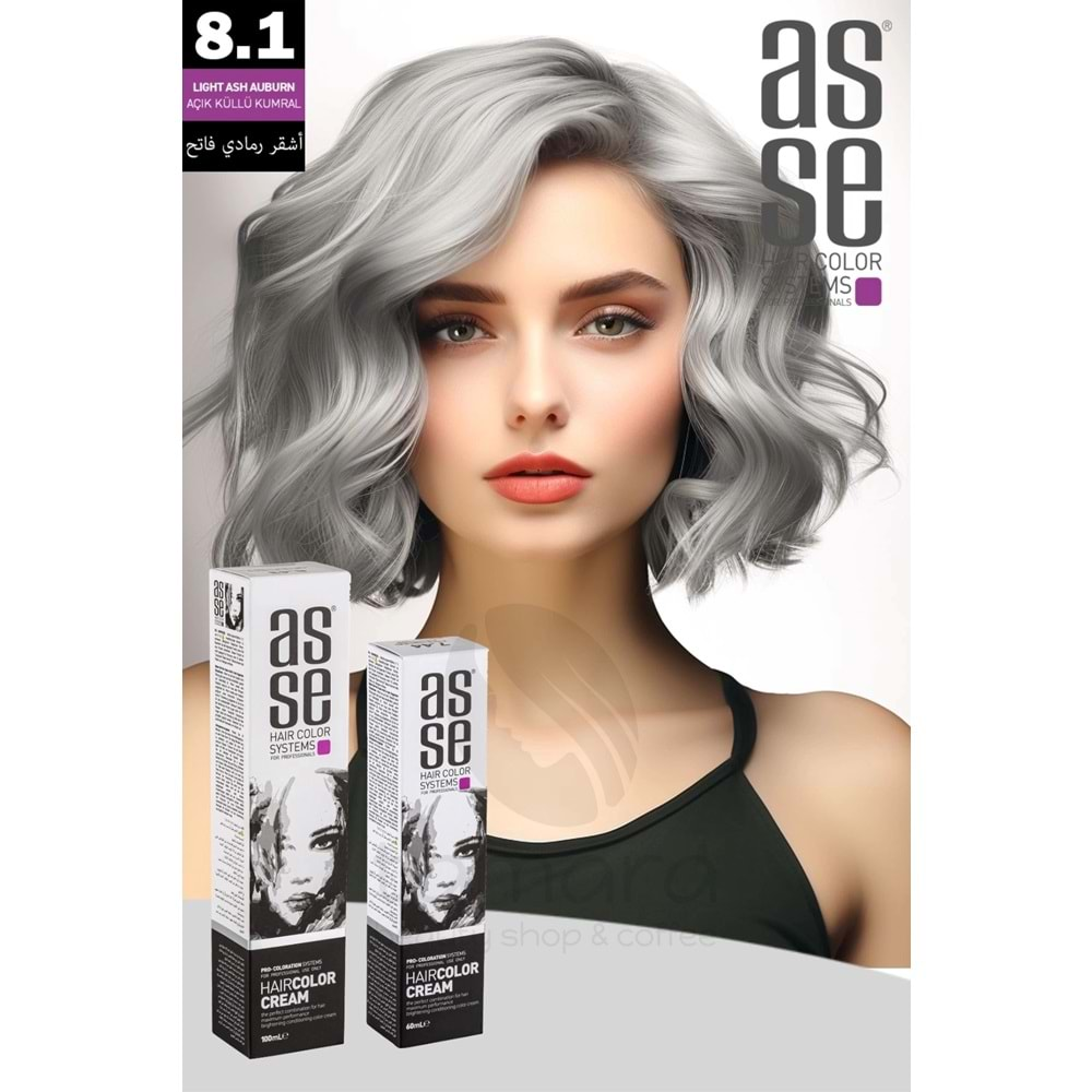 Asse 8.1 Açık Küllü Kumral - 60ml Tüp Boya