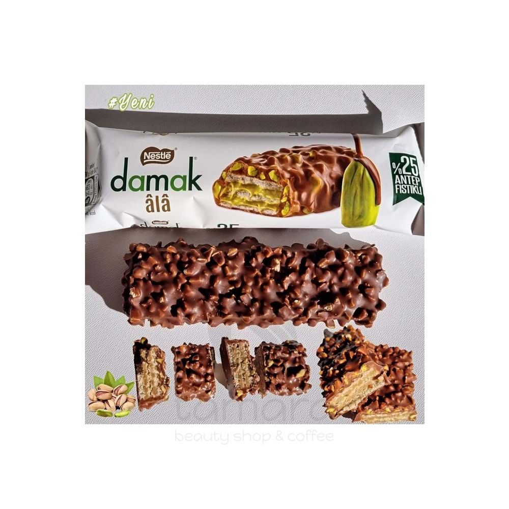 Nestle Damak Ala Antep Fıstıklı Gofret 30 Gr.