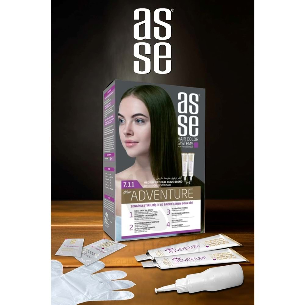 Asse 7.11 Orta Doğal Zeytin Sarı 50+50ml Set Boya