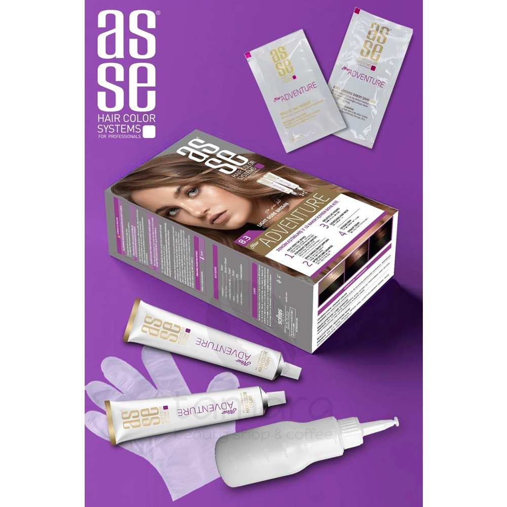 Asse 8.3 Açık Kahve Kumral 50+50ml Set Boya