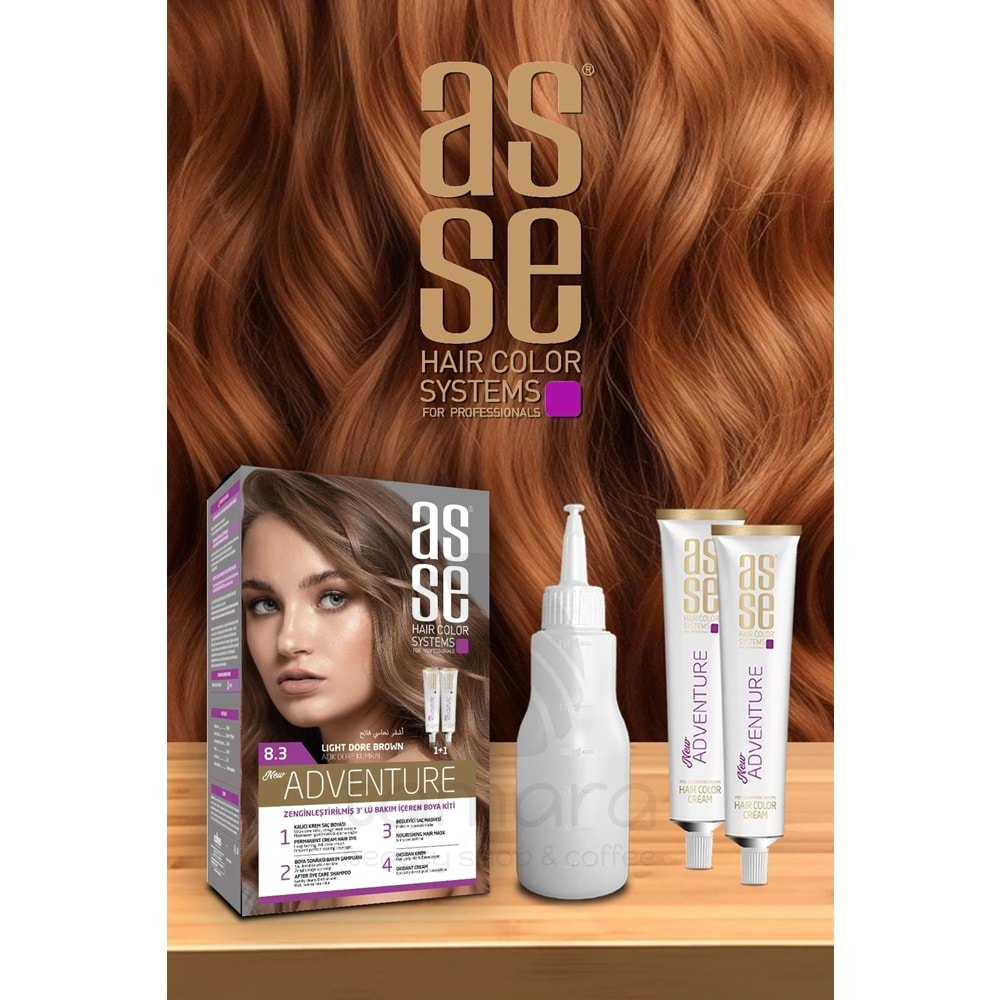 Asse 8.3 Açık Kahve Kumral 50+50ml Set Boya