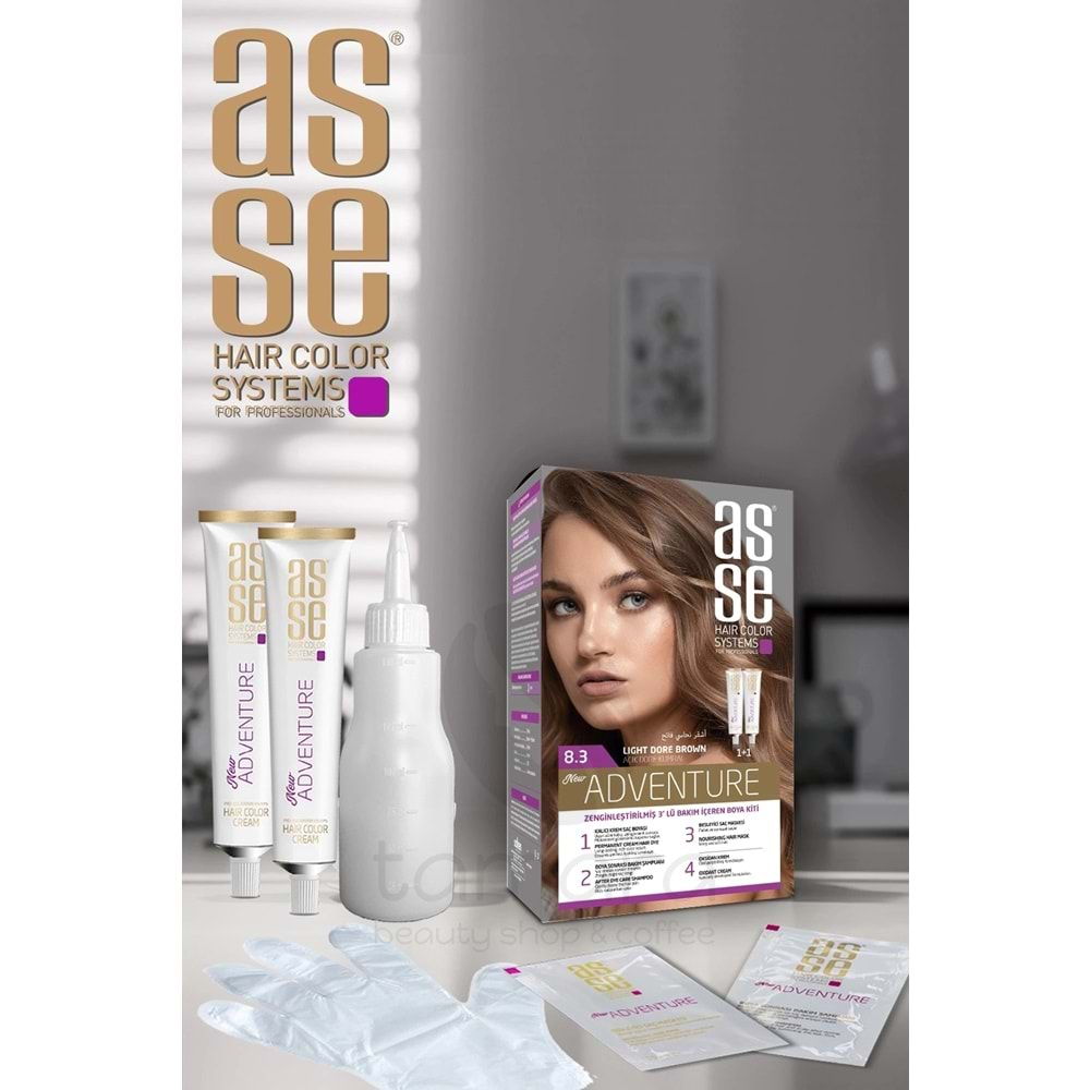 Asse 8.3 Açık Kahve Kumral 50+50ml Set Boya