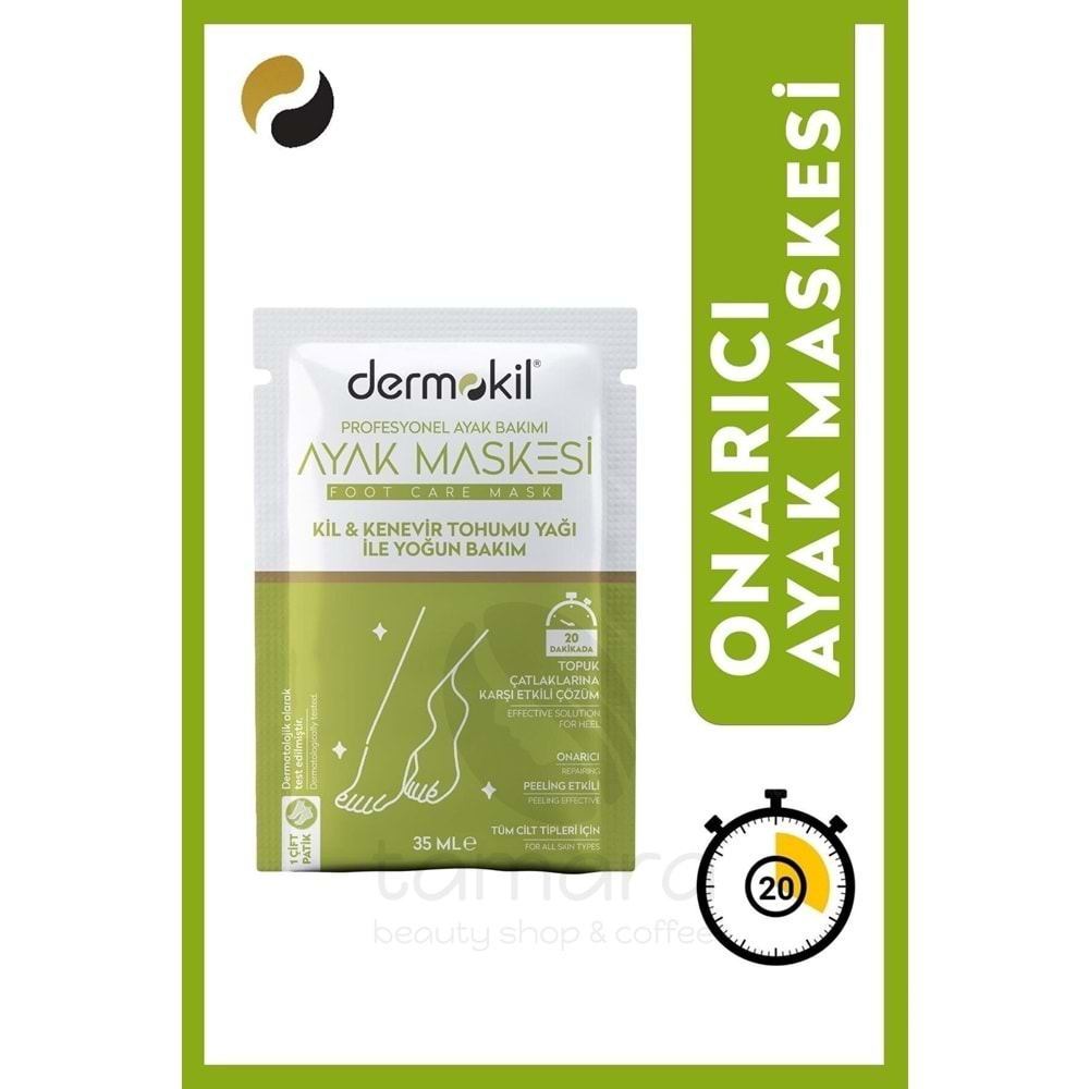 Dermokil Kil & Kenevir Yağlı Ayak Maskesi 35 Ml