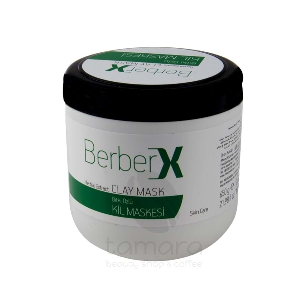 BerberX Herbal Extract Clay MASK Skin Care Bitki Özlü Kil Maskesi 650 g.