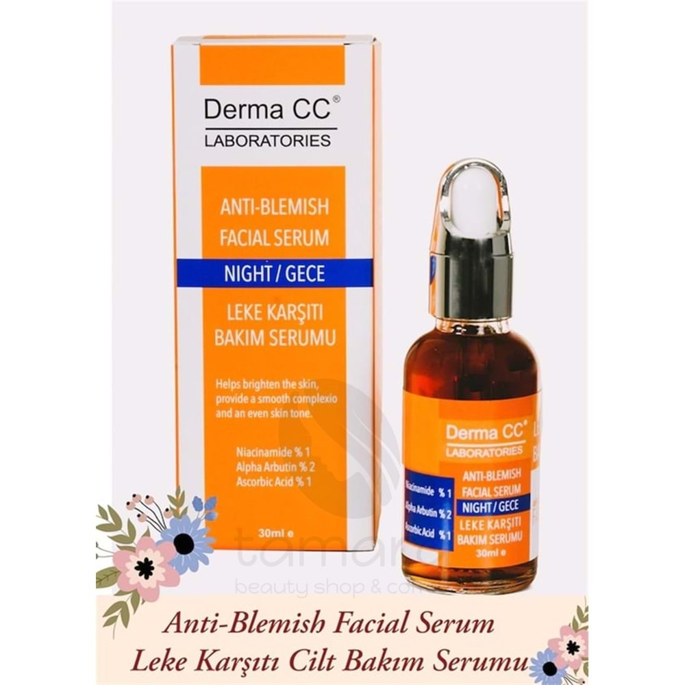 Derma CC Laboratories Anti Blemish Serum Night Leke Karşıtı Gece Serumu 30 ml