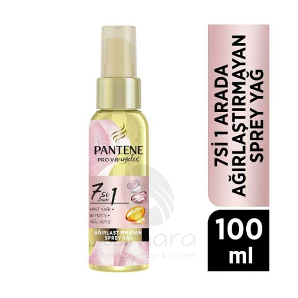 Pantene 7 si 1 Arada Ağırlaştırmayan Biotinli Hint Yağı, 100ml