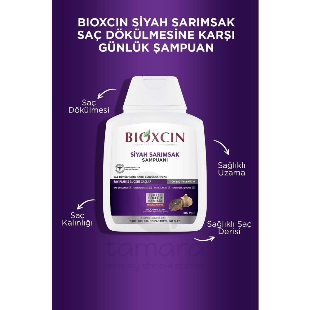 Bioxcin Siyah Sarımsak Şampuan 3x300 Ml - Saç Dökülmesi Şampuanı