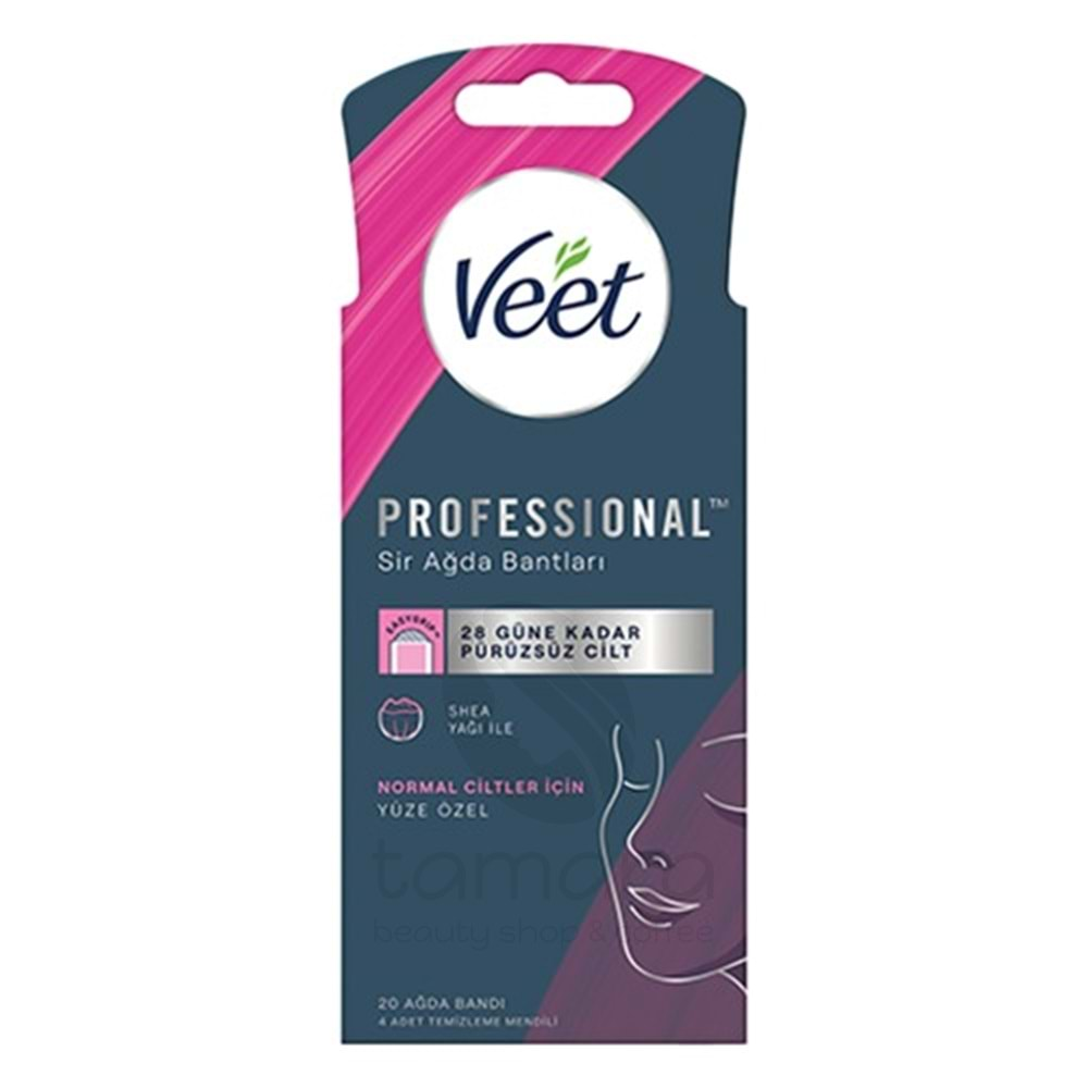 Veet Professional Normal Ciltler Yüze Özel Ağda Bandı (20'li)