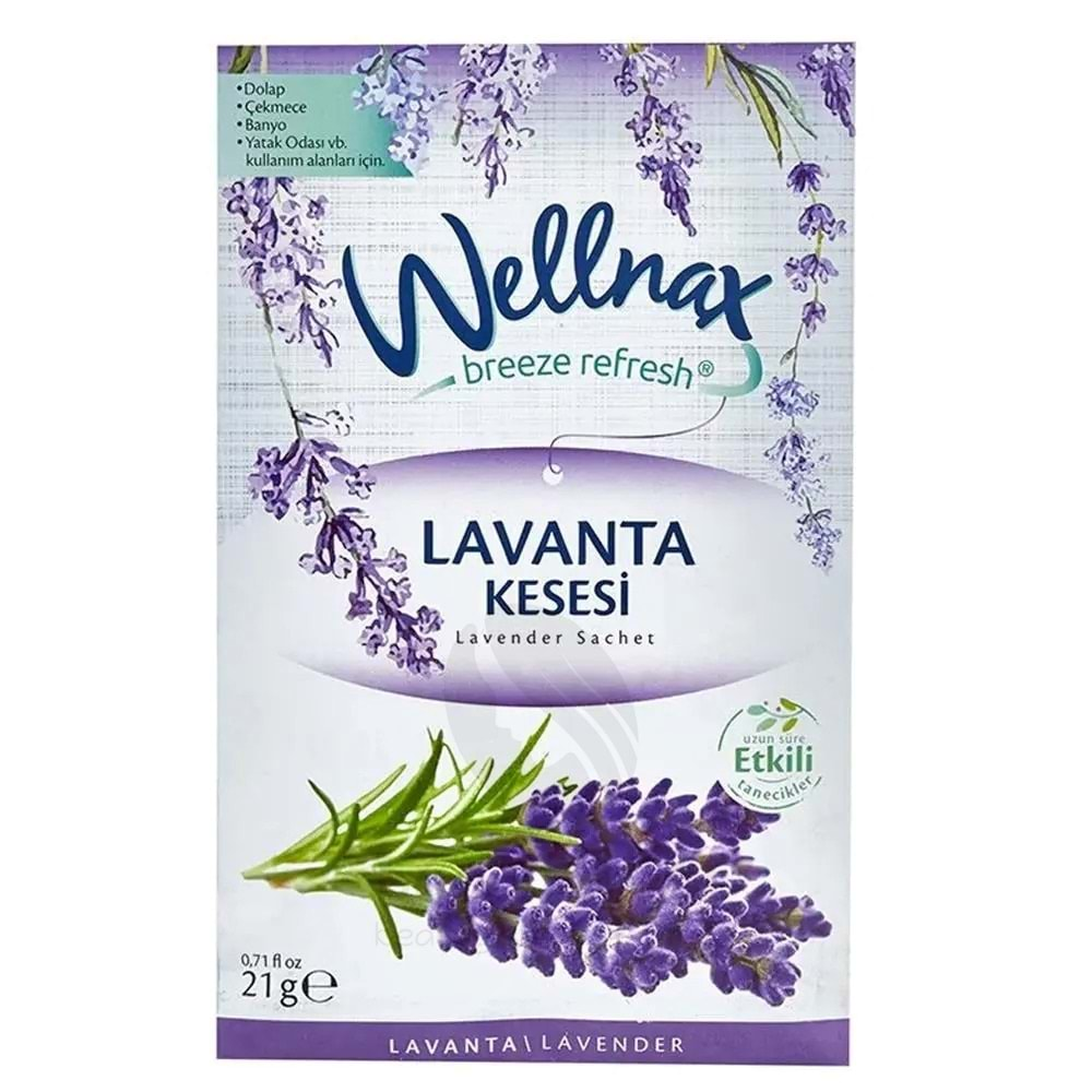 Wellnax Breeze Refresh Dolap Ve Çekmece Kokusu Lavanta Kesesi 21 gr.