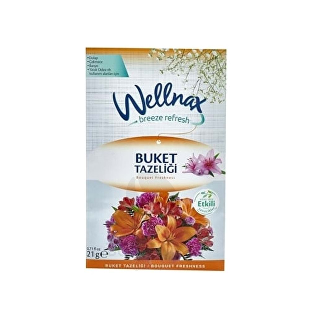 Wellnax Breeze Refresh Dolap Ve Çekmece Kokusu Buket Tazeliği 21 gr.