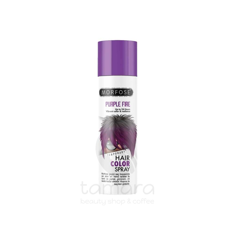 Morfose Renkli Saç Spreyi Purple Fire Mor 150 ml.