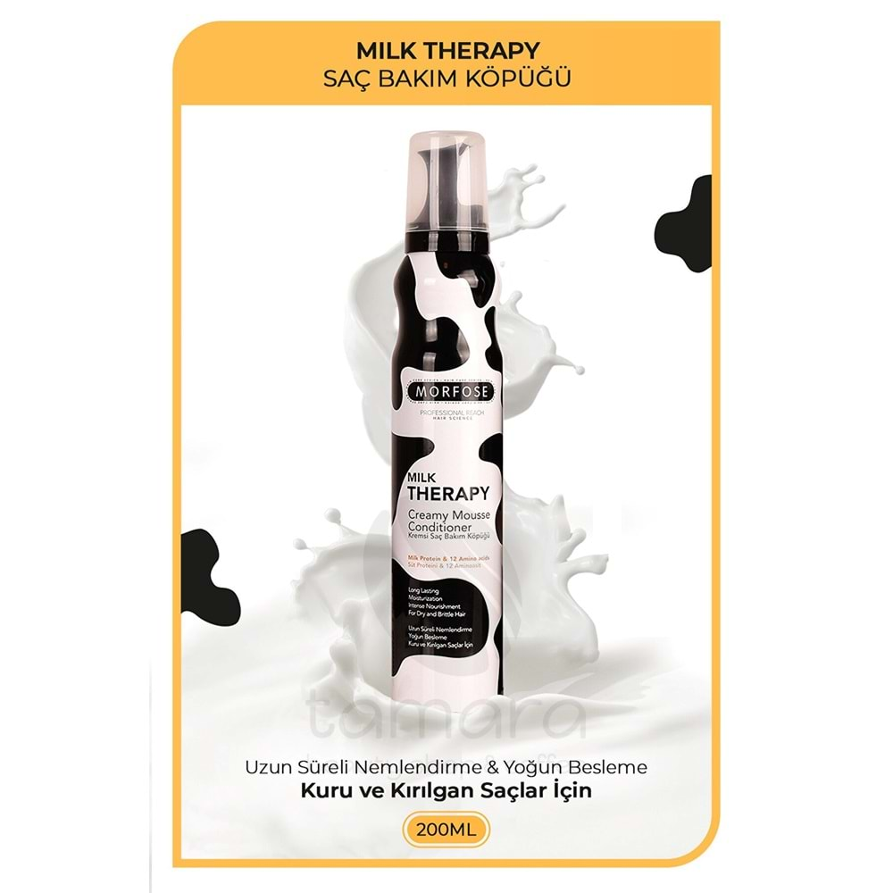 Morfose Milk Therapy Saç Köpüğü 200 ml-Saç Dökülmesi Önleyici, Besleyici, Koruyucu Etki