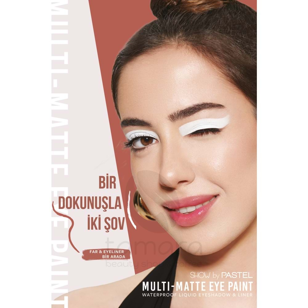 Show By Pastel Multi-Matte Eye Paint Waterproof Eyeshadow&Liner - Waterproof Mat Likit Far ve Eyeliner 80 Real One 4.2 ml