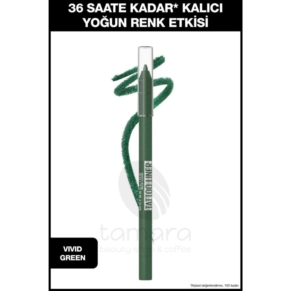 Maybelline New York Tattoo Liner Jel Göz Kalemi - Vivid Green