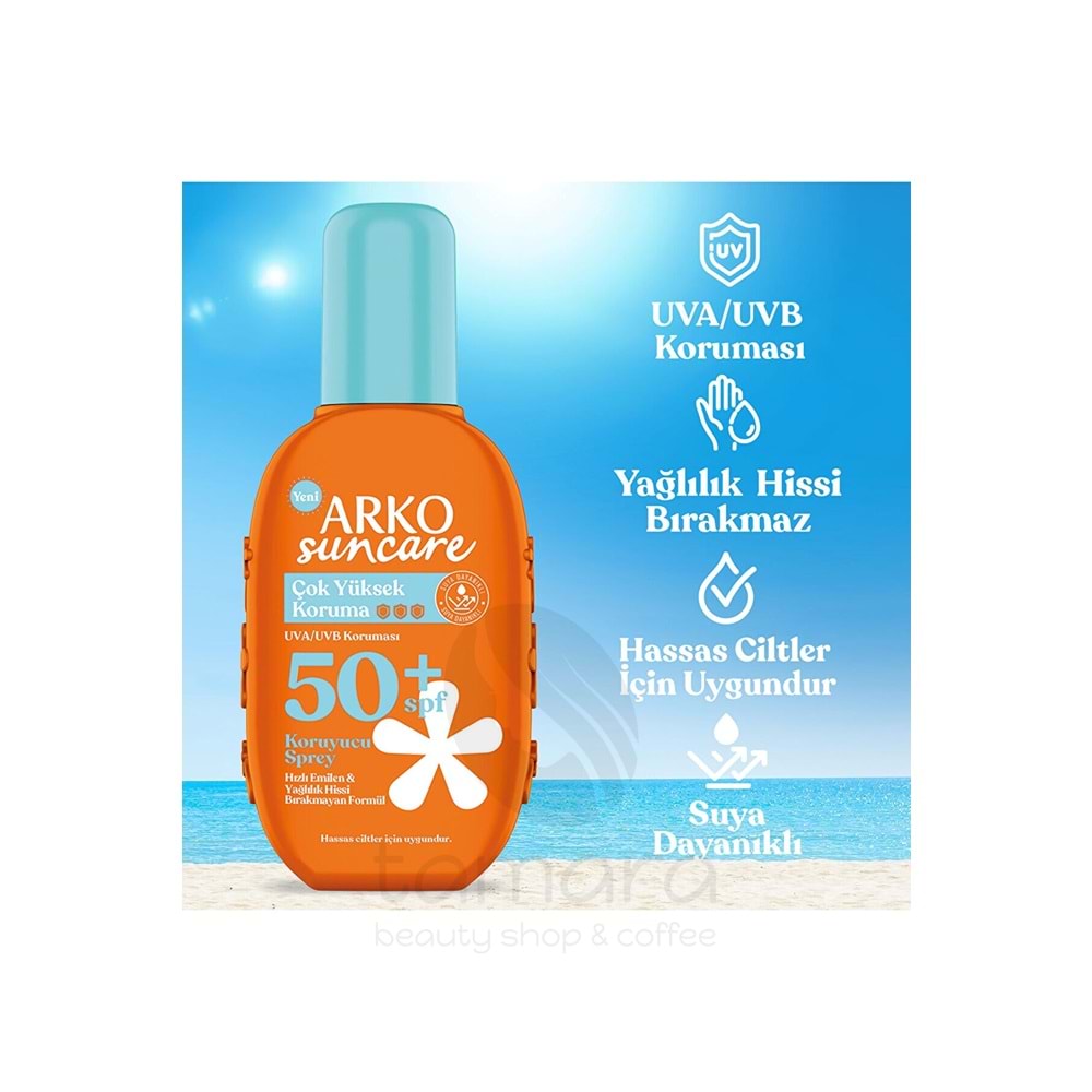 Arko Suncare Spf50 Çok Yüksek Korumalı Vücut Güneş Spreyi 200 ml