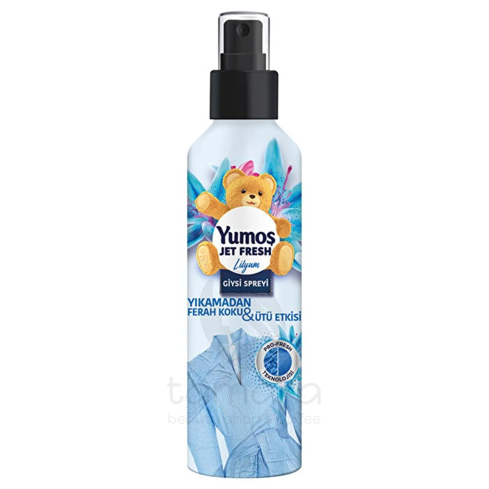 Yumoş Jet Fresh Giysi Spreyi Lilyum 200 ml