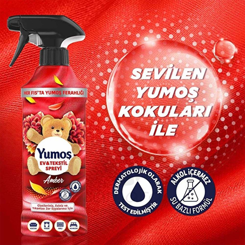 Yumoş Ev ve Tekstil Spreyi Amber 450 ml