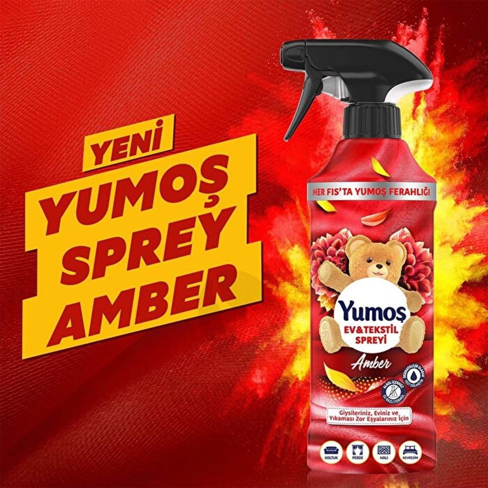 Yumoş Ev ve Tekstil Spreyi Amber 450 ml