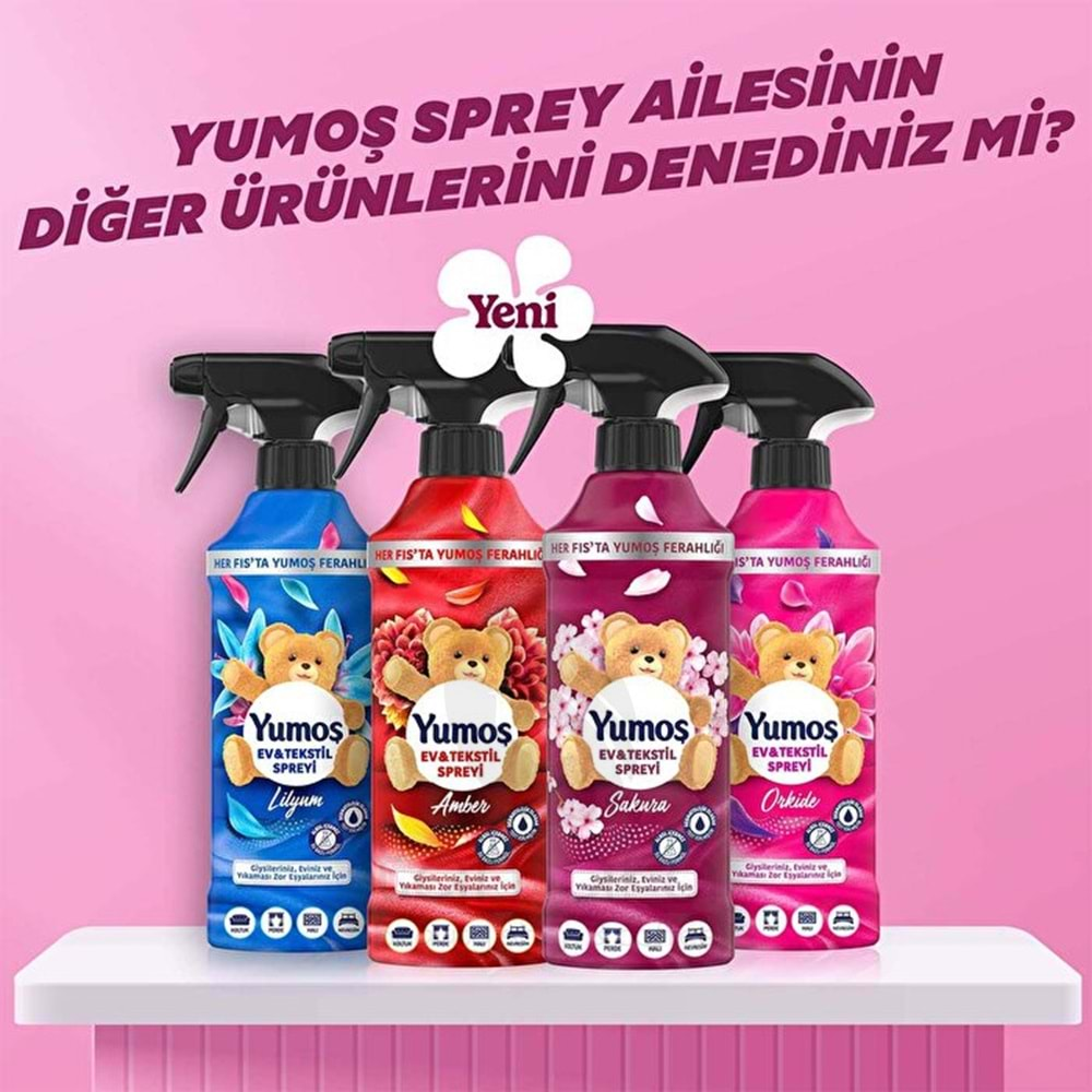 Yumoş Ev ve Tekstil Spreyi Lilyum 450 ml