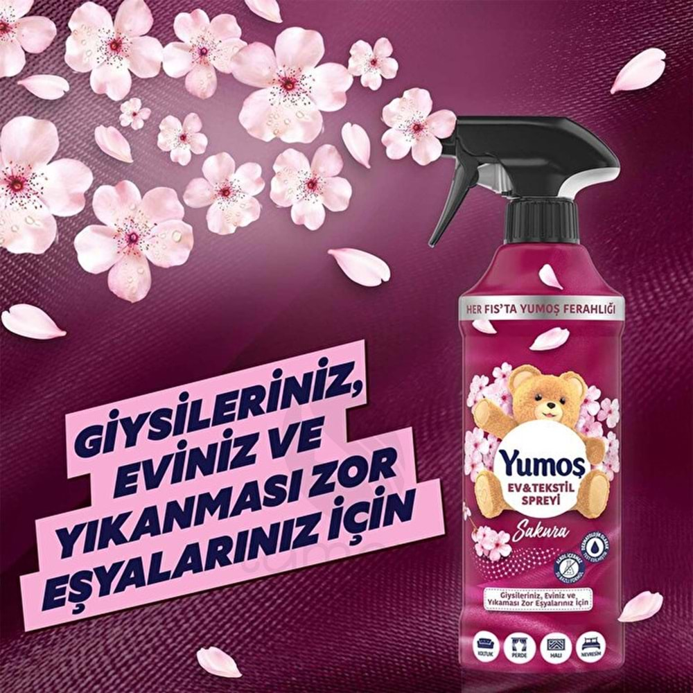 Yumoş Ev ve Tekstil Spreyi Sakura 450 ml