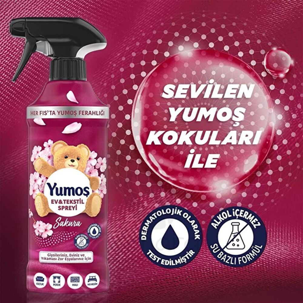 Yumoş Ev ve Tekstil Spreyi Sakura 450 ml