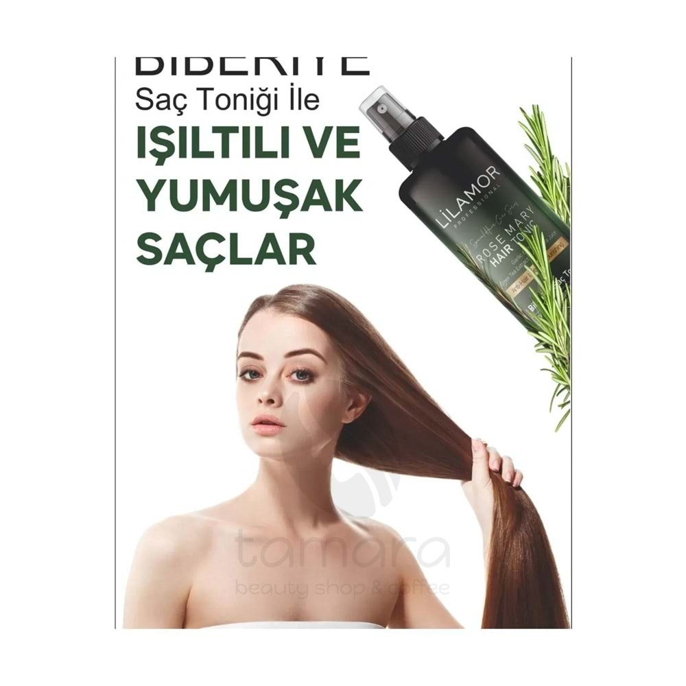 Lilamor Biberiye Suyu Dökülme Karşıtı ve Hızlı Uzamaya Yardımcı Tonik 250ml