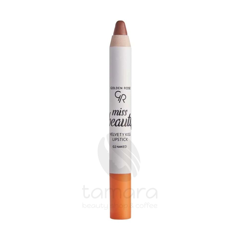 Golden Rose Miss Beauty Velvety Kiss Lipstick - 02 Naked - Mat Kalem Ruj