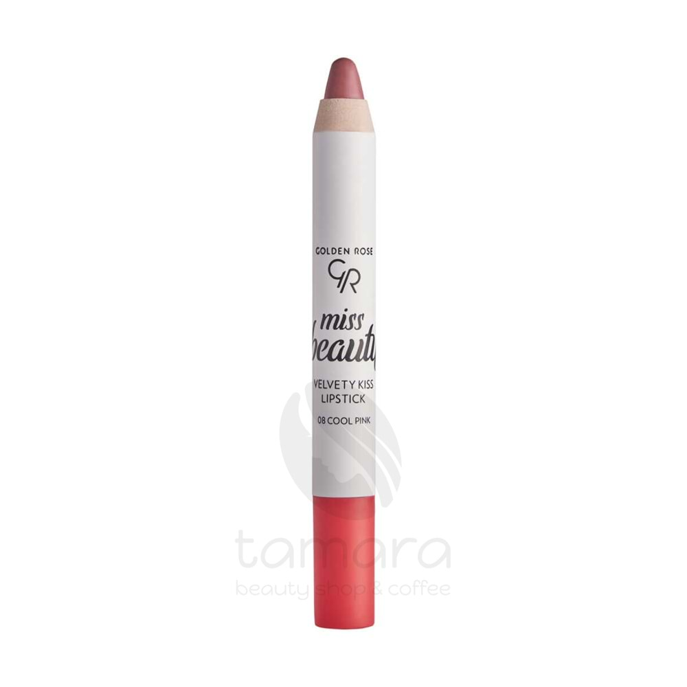 Golden Rose Miss Beauty Velvety Kiss Lipstick - 08 Cool Pink - Mat Kalem Ruj