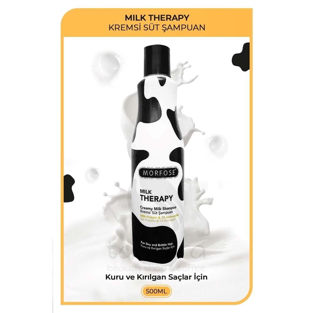 Morfose Milk Therapy Şampuan 500 ml - Süt Proteinli, Onarıcı, Besleyici Etki