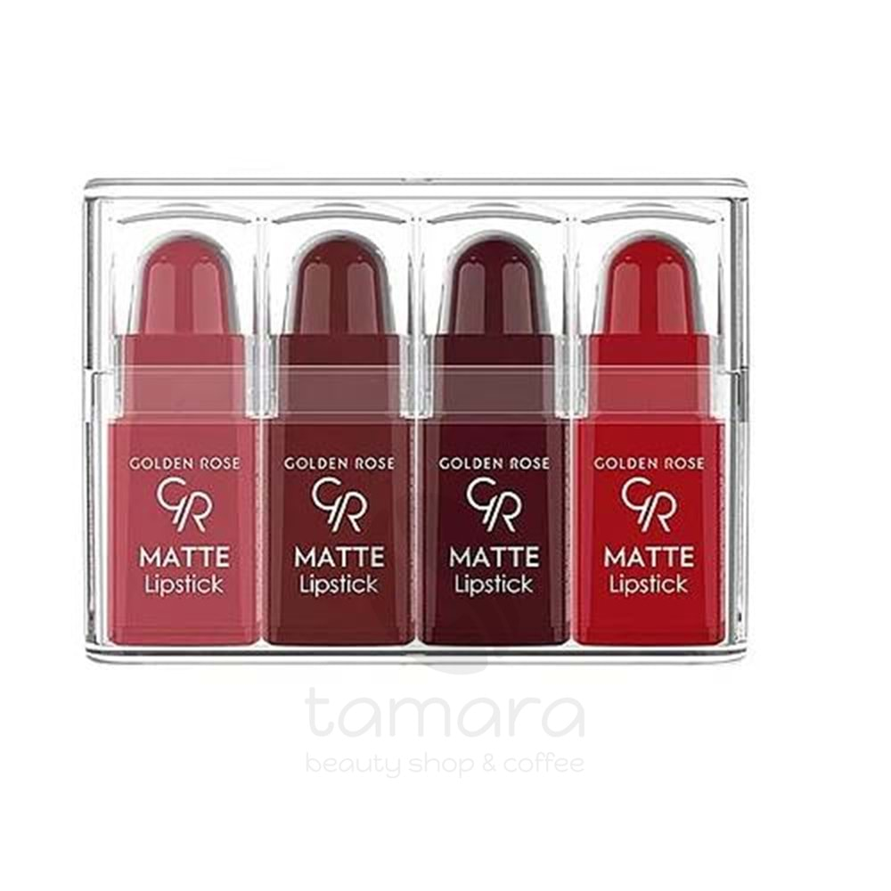 Golden Rose Matte Lipstick 4 Pcs Set Mix -2 Dark Collection Mat Ruj