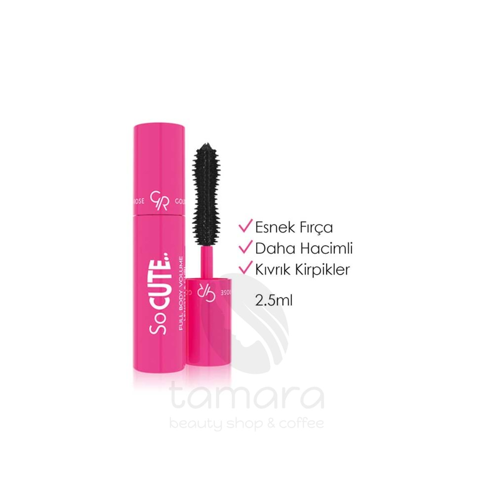 Golden Rose So Cute Full Body Volume Length&Curl Mascara - Black - Mini Maskara