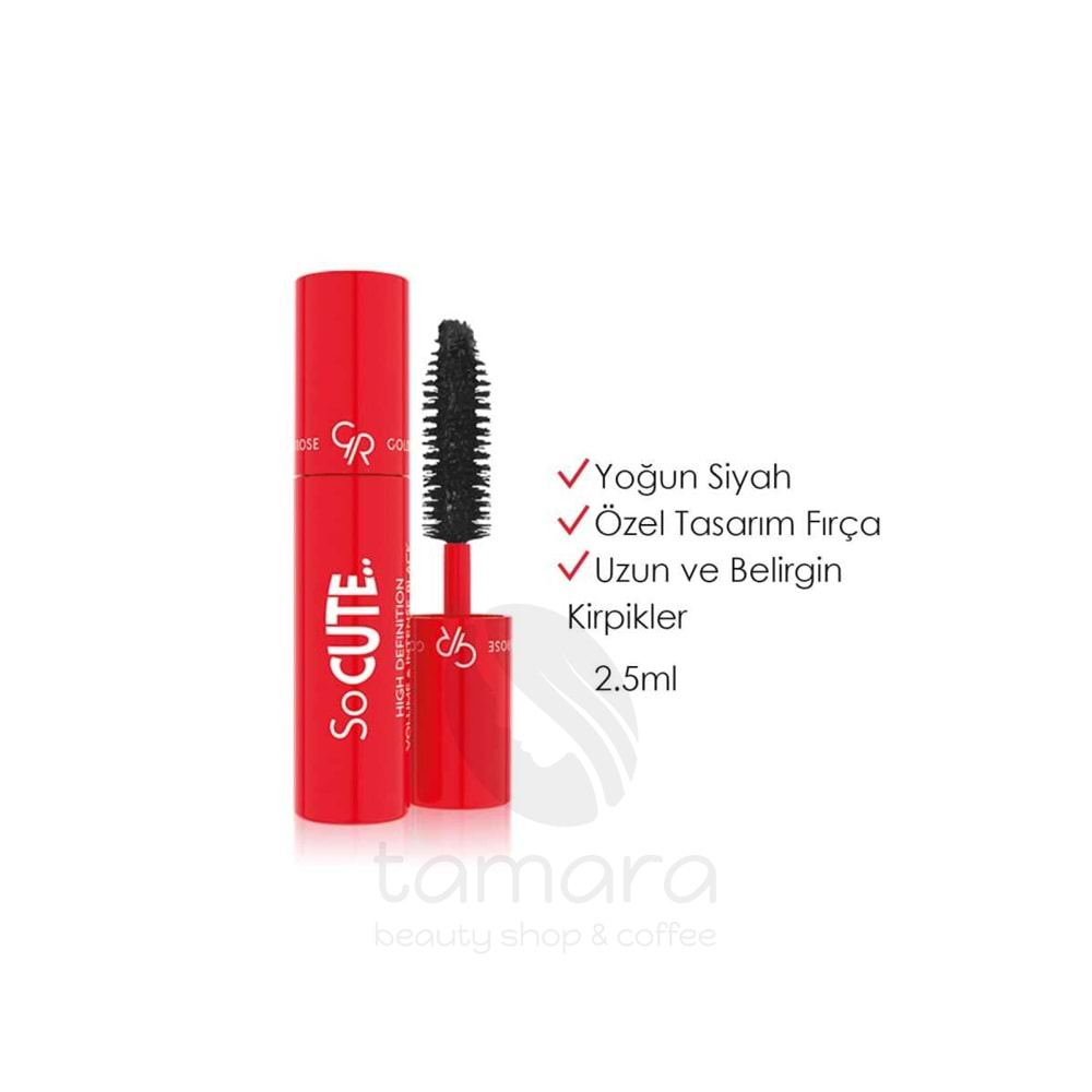 Golden Rose So Cute High Definition Volume Mascara - intense Black - Mini Maskara