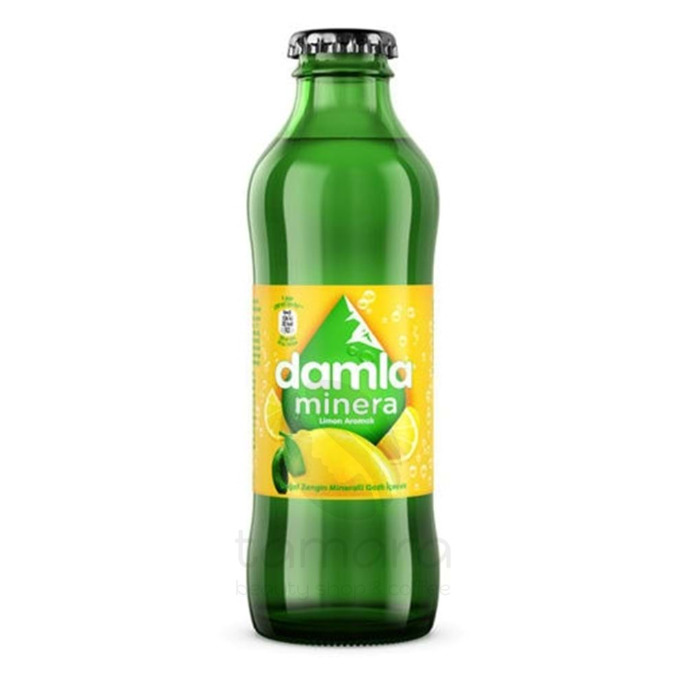 Damla Minera Limon Aromalı Doğal Zengin Mineralli İçecek 200 ml.