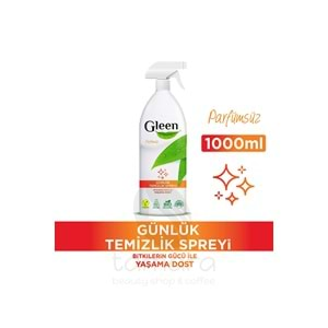 Gleen Organik Içerikli Vegan 1 Lt Parfümsüz Sprey Yüzey Temizleyici