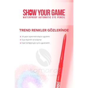 Show By Pastel Show Your Game Waterproof Gel Eye Pencil - Suya Dayanıklı Jel Göz Kalemi 409 0.28 g