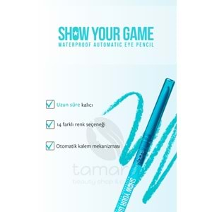 Show By Pastel Show Your Game Waterproof Gel Eye Pencil - Suya Dayanıklı Jel Göz Kalemi 412