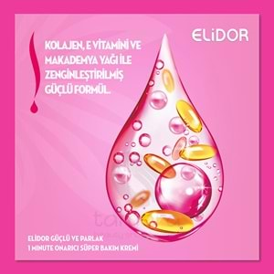 Elidor 1 Minute Onarıcı Süper Saç Bakım Kremi Güçlü ve Parlak 170 ml