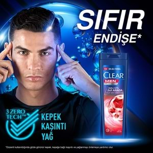 Clear Men Kepeğe Karşı Etkili Şampuan Hızlı Stil 2'si 1 Arada Kolay Şekil Alan Saçlar 350 ml