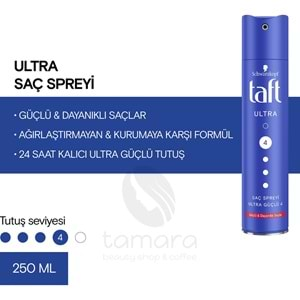 Taft Ultra Güçlü Saç Spreyi 250 Ml